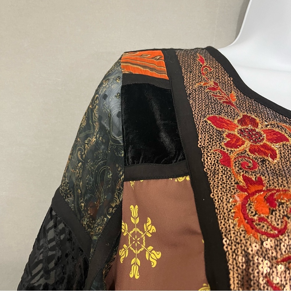 Soft Surroundings Adassa Patchwork Sequin Velvet … - image 5